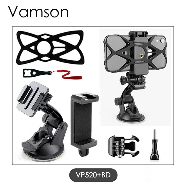 Vamson GoPro Accessories | 7cm Car Mount Suction Cup | For GoPro 8/9, Hero 11-5, Insta360, Yi 4K