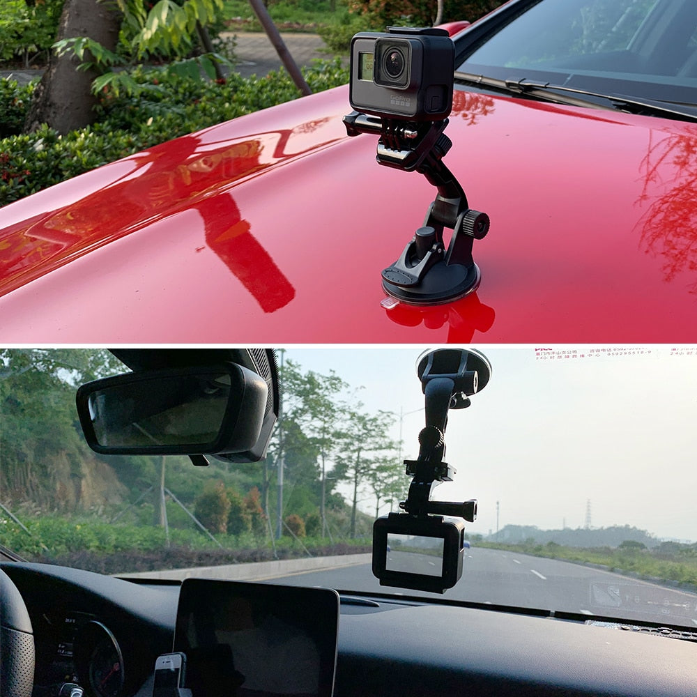 Vamson GoPro Accessories | 7cm Car Mount Suction Cup | For GoPro 8/9, Hero 11-5, Insta360, Yi 4K