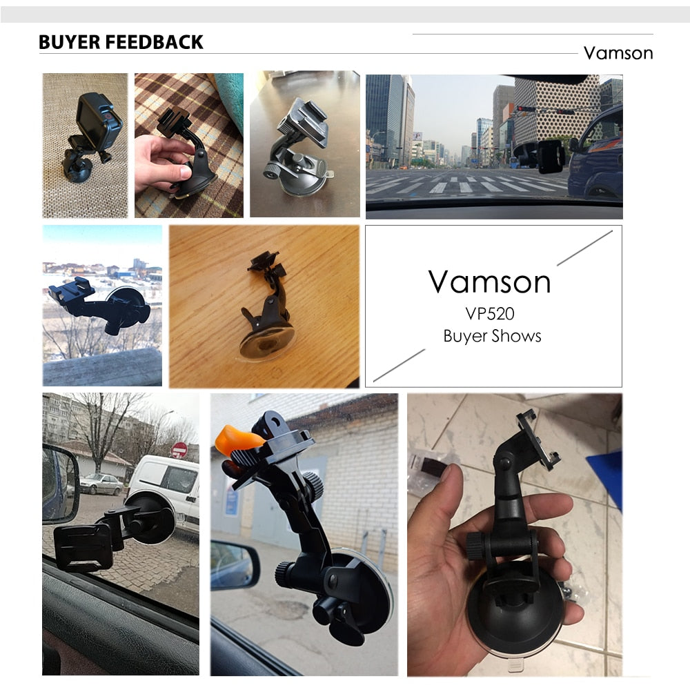 Vamson GoPro Accessories | 7cm Car Mount Suction Cup | For GoPro 8/9, Hero 11-5, Insta360, Yi 4K