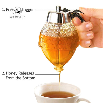 Honey Dispenser Pot - Portable Kitchen Storage & Accessories