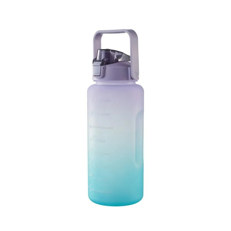 2L Motivational Sports Water Bottle | Time Marker | Portable & Reusable | BPA-Free