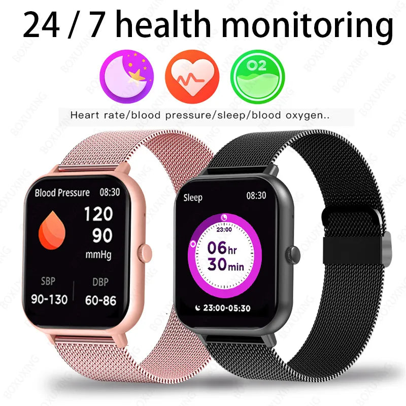 Smartwatch Women's Men's Bluetooth Fitness Tracker | Fashionable & Waterproof Smartwatch | Versatile for Ladies & Men