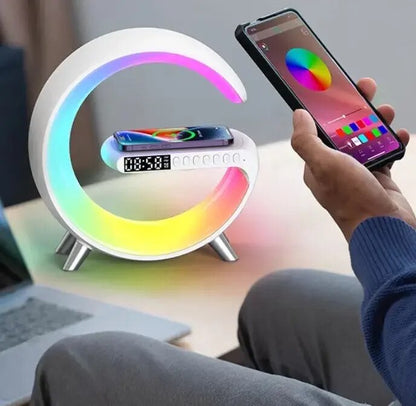 Multifunctional Wireless Charger Alarm Speaker Clock | Fast Charging Station | iPhone 11-14, Samsung, Xiaomi