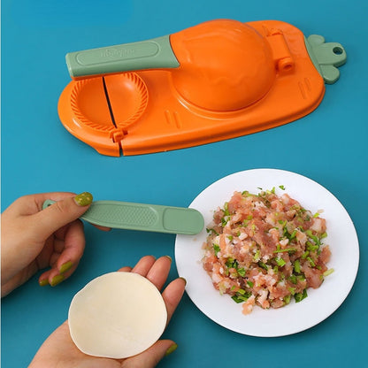 2-in-1 Manual Dough Press - DIY Dumpling Maker & Wrapper Tool