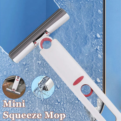 Portable Mini Squeeze Mop - Multi-Use Desk, Window, Kitchen, and Car Cleaner