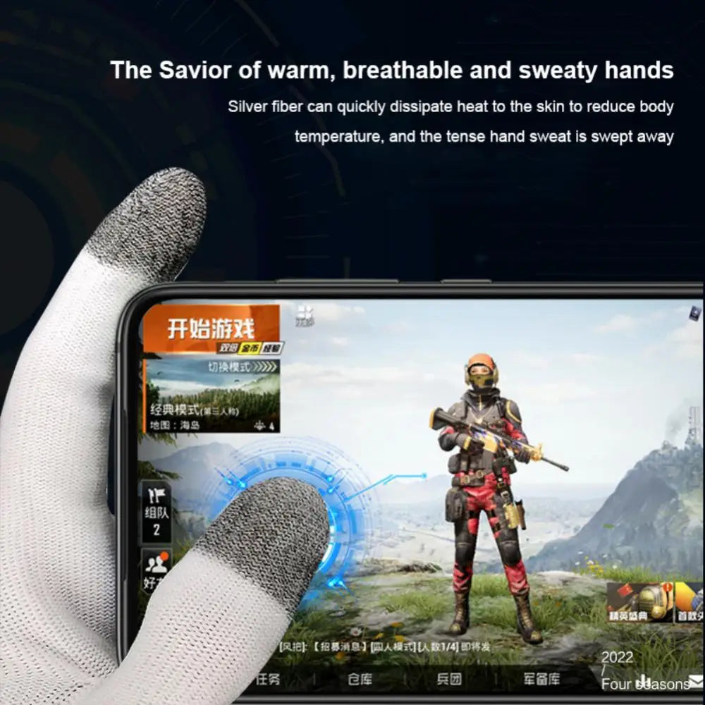 2pcs=1pair Gamer Mobile Gaming Gloves | Breathable & Non-slip Touch Screen