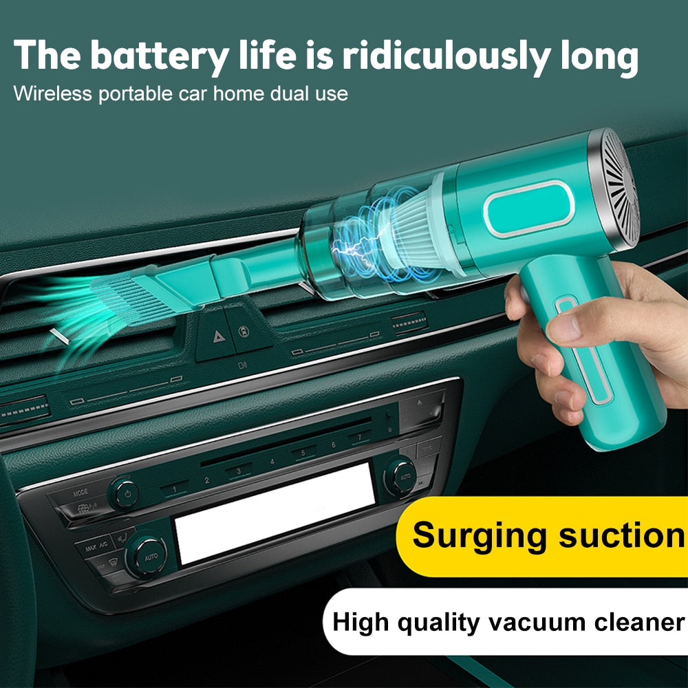 29000Pa Wireless Car Vacuum Cleaner - Wet Dry Handheld Auto Vacuum