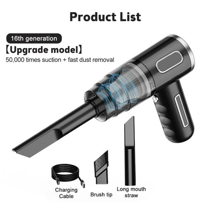 29000Pa Wireless Car Vacuum Cleaner - Wet Dry Handheld Auto Vacuum