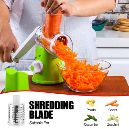 Manual Rotary Cheese Grater: Multi-functional Vegetable Chopper