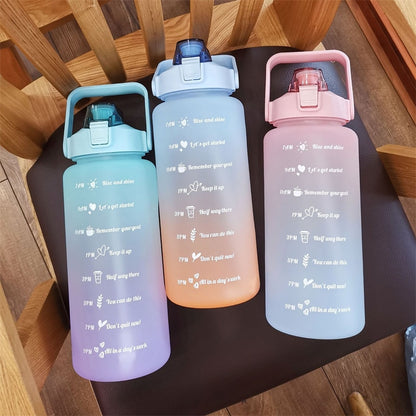 2L Motivational Sports Water Bottle | Time Marker | Portable & Reusable | BPA-Free