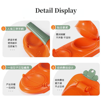 2-in-1 Manual Dough Press - DIY Dumpling Maker & Wrapper Tool