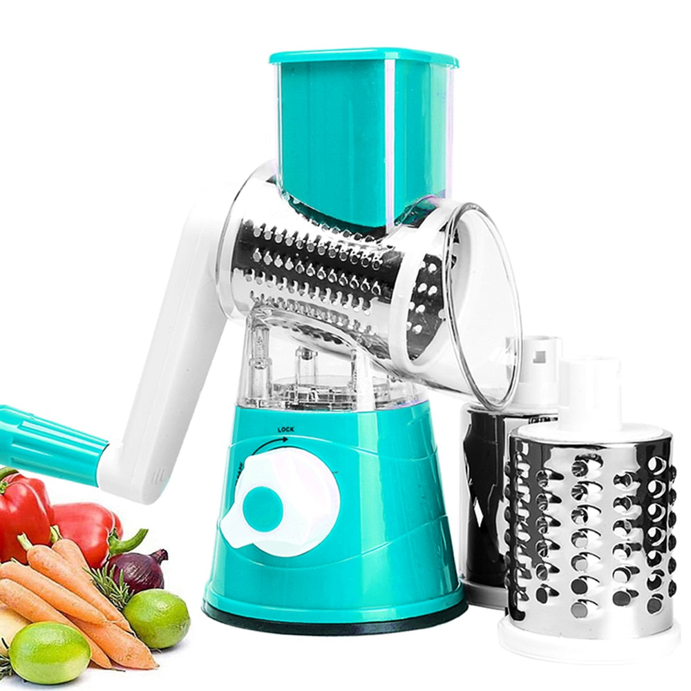 Manual Rotary Cheese Grater: Multi-functional Vegetable Chopper