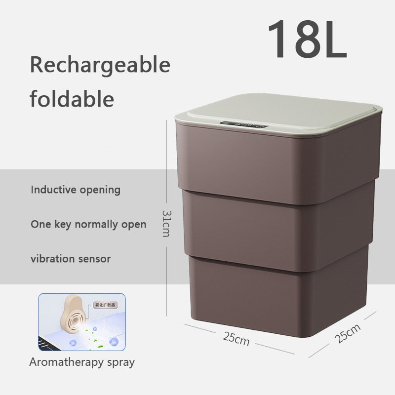 Hot Selling Smart Kitchen Storage: Automatic Induction Trash Bin