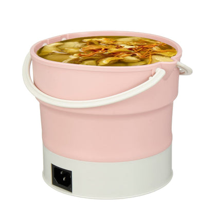 Portable Folding Electric Hot Pot: Heated Food Container for Home