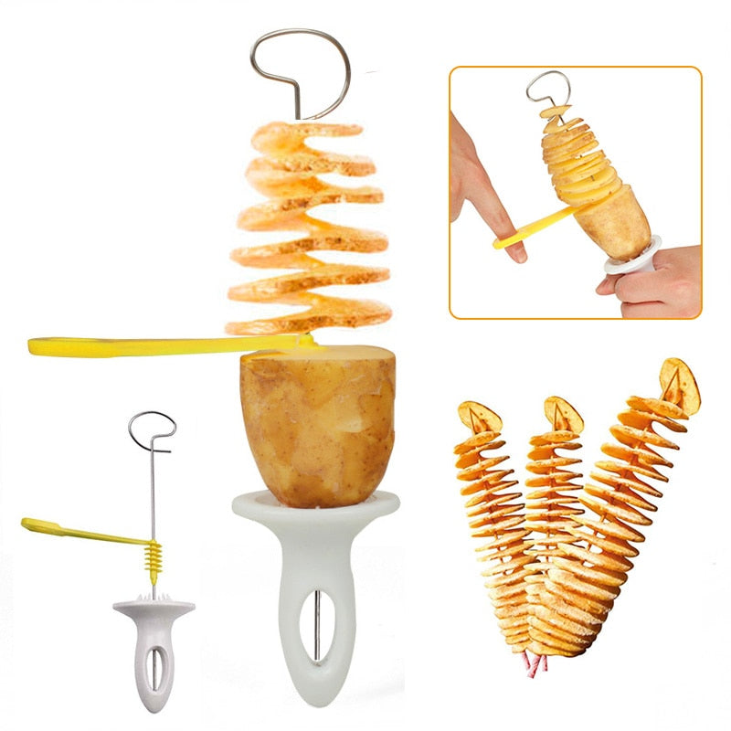 Spiral Potato Cutter: Creative Kitchen Vegetable Tool