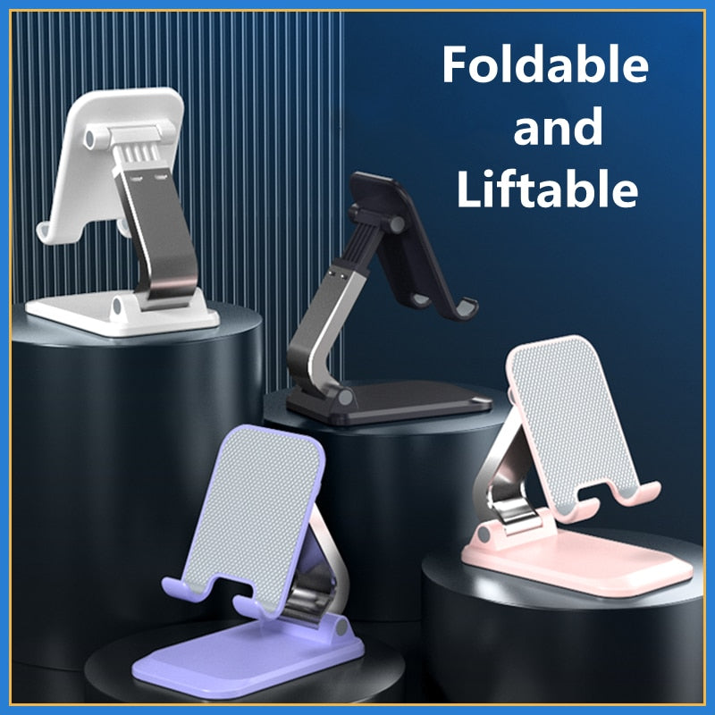 Foldable Aluminum Alloy Desktop Phone Stand | Tablet Support Bracket Holder for Smartphone Mount