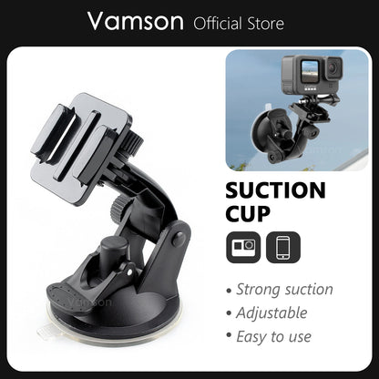 Vamson GoPro Accessories | 7cm Car Mount Suction Cup | For GoPro 8/9, Hero 11-5, Insta360, Yi 4K