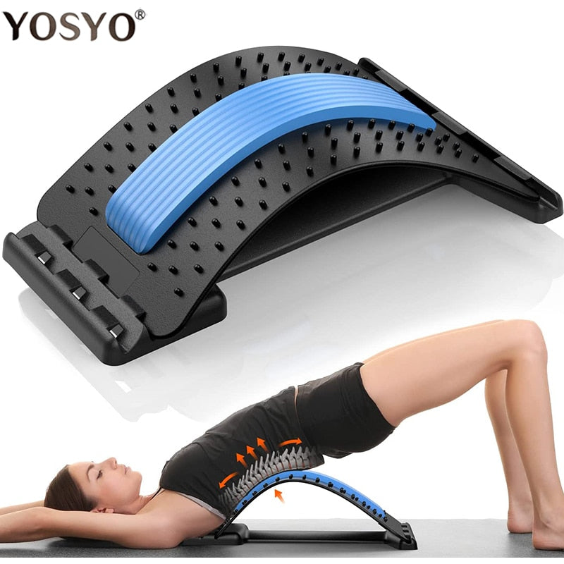 Back Stretcher Magnetotherapy Massager | Adjustable Lumbar & Cervical Spine Support