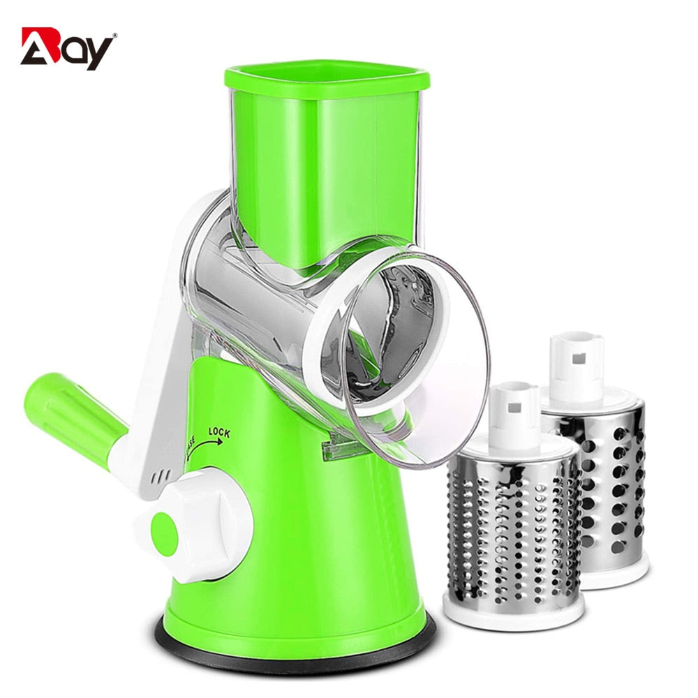 Manual Rotary Cheese Grater: Multi-functional Vegetable Chopper