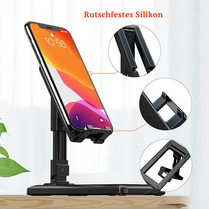 Foldable Tablet & Phone Stand | Adjustable Desk Holder for iPad, iPhone & Samsung | Desktop Bracket