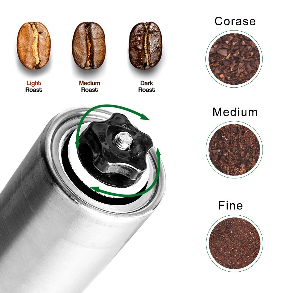 Mini Stainless Steel Manual Coffee Grinder: Kitchen Bean Mill